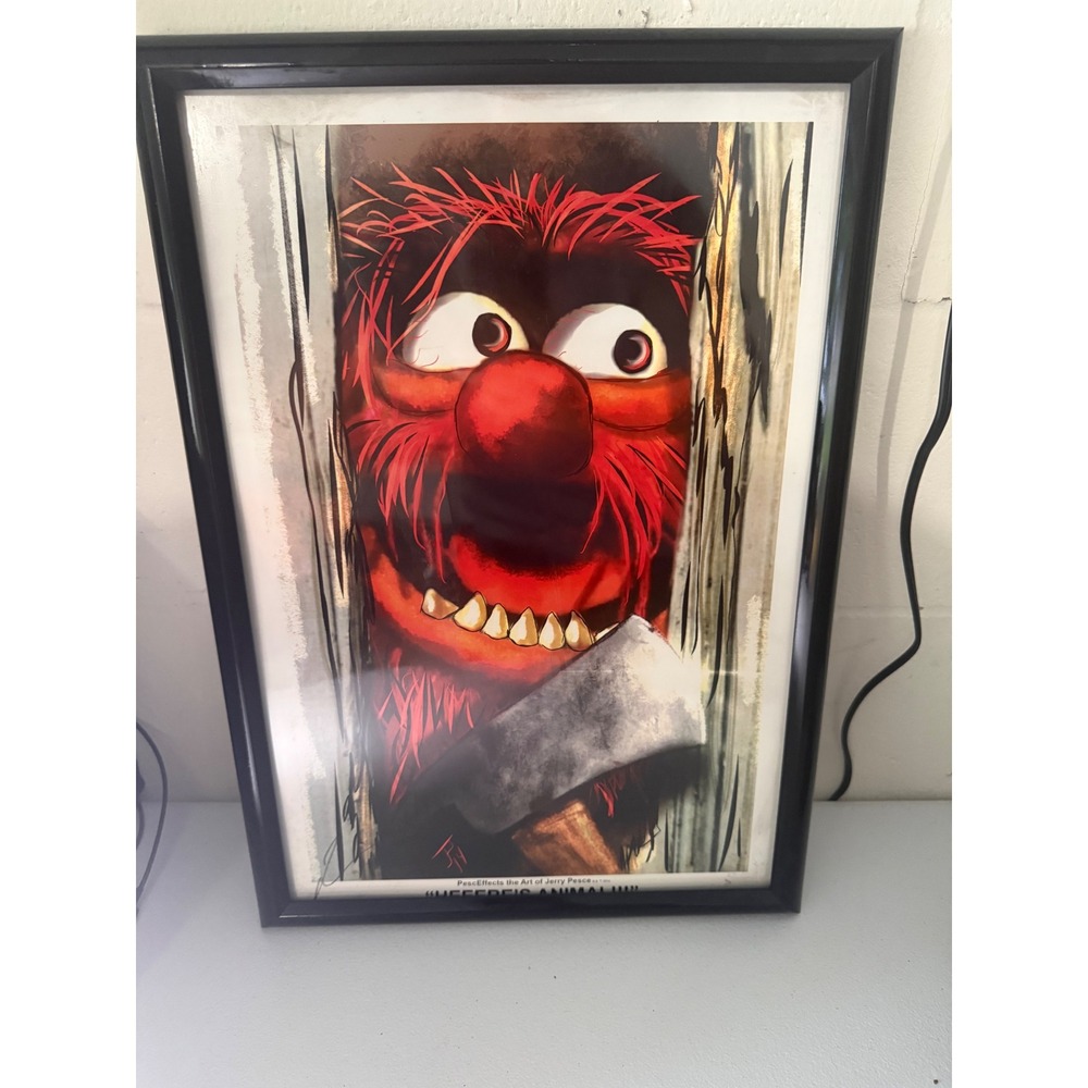 Jerry Pesce PescEffects The Shining Animal Muppet Art Print Signed Framed 13x17